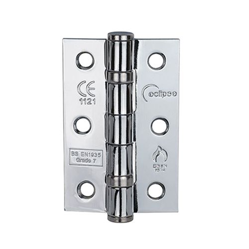 14102 Frisco Eclipse Ball Bearing Hinge Grade 7 Fire Rated 76mm x 51mm Pack of 2 Chrome