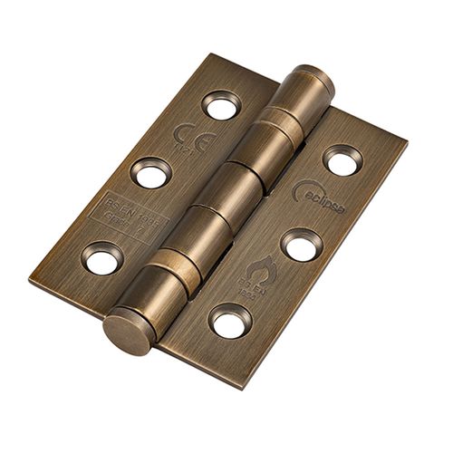 14852 Frisco Eclipse Ball Bearing Hinge Grade 7 Fire Rated 76mm x 51mm Pack of 2 Antique Bronze