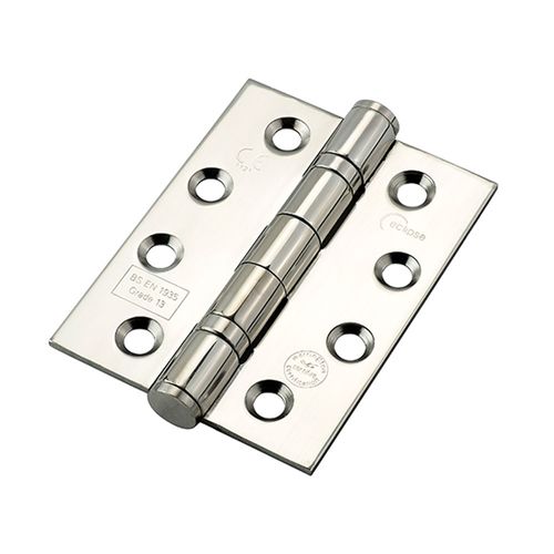 14853 Frisco Eclipse Ball Bearing Hinge Grade 13 Fire Rated 102mm x 76mm Pack of 2 Polished Stainless Steel