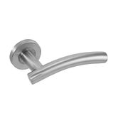 34404 Frisco Eclipse Arched Lever on Rose Set Fire Rated 19mm Satin Stainless Steel