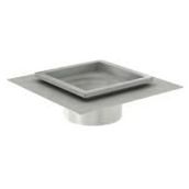 ACO Gully 157 Stainless Steel 304 Telescopic Square Top Drainage Gully Tiled Floor - 110mm Outlet