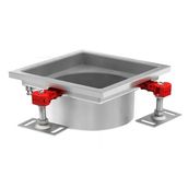 ACO Gully 157 Stainless Steel 304 Telescopic Square Top Gully Concrete Floor - 110mm Outlet