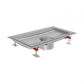 ACO HygieneFirst 304 Stainless Steel Kitchen Tray Vinyl Edge Channel 200mm Outlet
