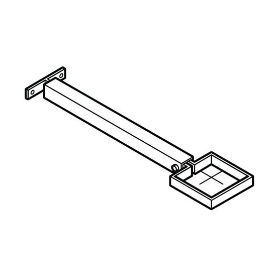 alumasc flushjoint rectangular extended base pipe clip 100mm x 75mm