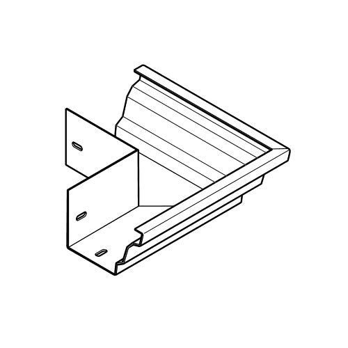 aluminium gx pressed moulded gutter 90dg ext angle