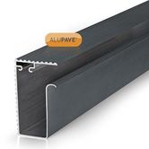 alupave fireproof flat roof and decking side gutter profile grey