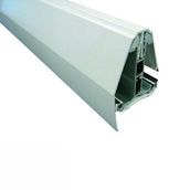Ariel Self-Supporting Polycarbonate Roofing End Glazing Bar in White