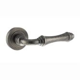 atlantic oe127ds old english durham lever on rose distressed silver