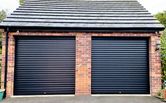 Birkdale Premium Black Roller Garage Door double garage