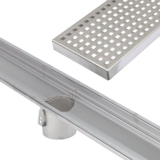 blucher stainless steel commercial linear channel drain with centre outlet