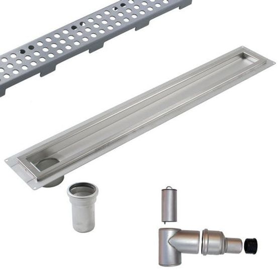 blucher stainless steel shower wet room channel drain free placing