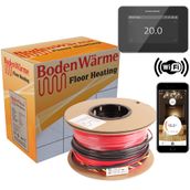 BodenWärme Electric Undertile Heating Cable Kit 150w with Black iSTAT Thermostat