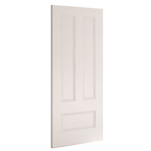 canterbury panelled white primed internal door angled
