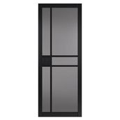 JB Kind Urban Industrial Fully Finished Black Glazed Internal Door - 1981mm x 762mm (78 inch x 30 inch)