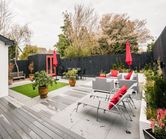 cladco hollow composite decking in light grey lifestyle parent