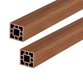 cladco wpc hollow fence post redwood