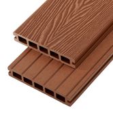 cladco wpc woodgrain hollow decking board redwood