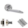 XL Joinery Danube Polished Chrome Fire Door Handle Pack