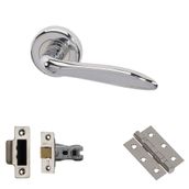 XL Joinery Danube Polished Chrome Latch Door Handle Pack