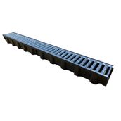 Channel Drainage Domestic with Galvanised Grate 1m - Dek Drain