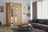 deanta cadiz glazed oak door living room lifestyle