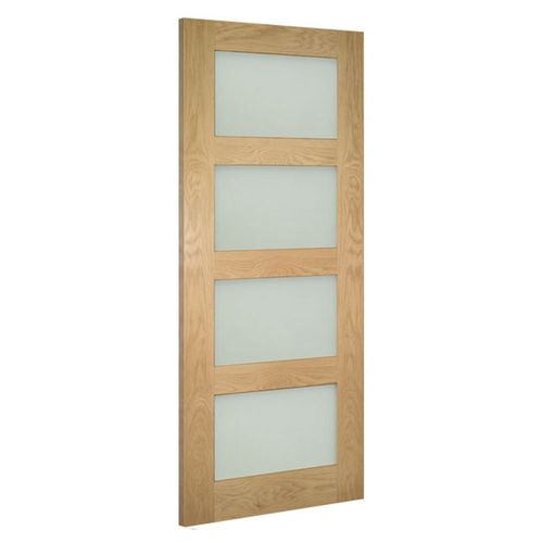 deanta coventry oak obscure glazed door angle