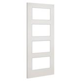 deanta coventry white primed clear glazed door angle