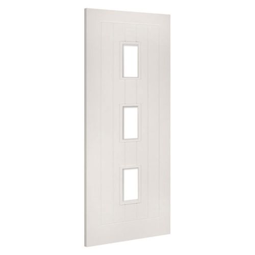 deanta ely white primed glazed door angle