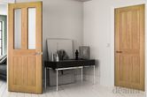 deanta eton solid glazed oak door hallway lifestyle