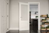 Deanta Madison Shaker White Primed Bevelled Glazed Internal Door lifestyle
