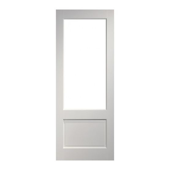 Deanta Madison Shaker White Primed Bevelled Glazed Internal Door