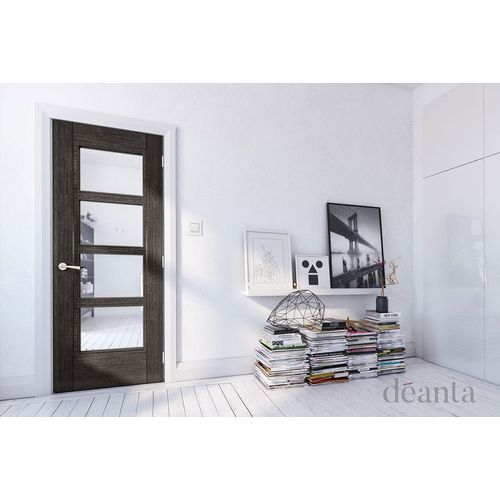 deanta montreal internal dark grey ash glazed door white room lifestyle