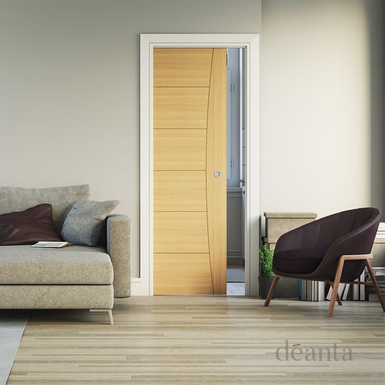deanta pamplona oak pocket door