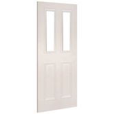 deanta rochester white primed glazed door angle