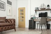 deanta seville 4l glazed oak door home office lifestyle