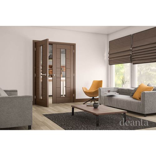 deanta seville glazed walnut door living room lifestyle