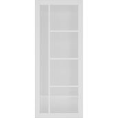 Deanta Brixton Urban Industrial White Primed Clear Glazed Internal Door 