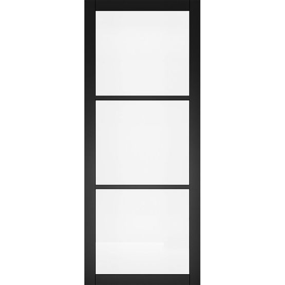 deanta urban camden black clear glazed internal door