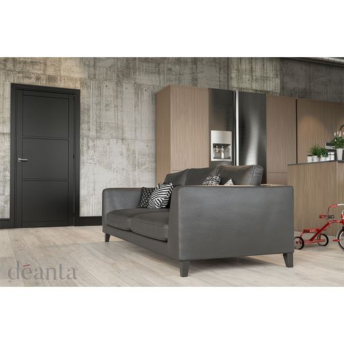 deanta urban camden black solid internal door living room lifestyle