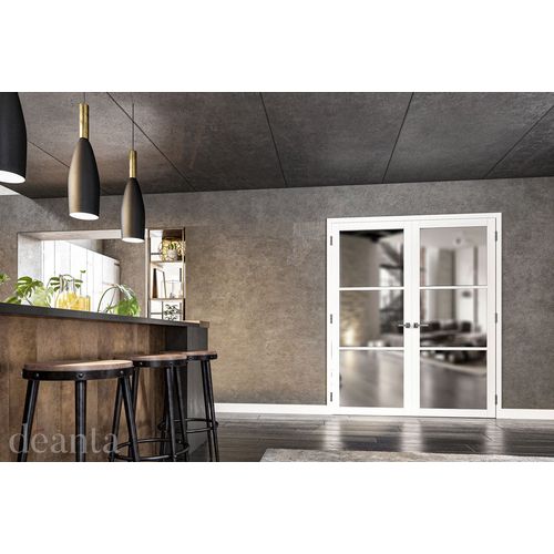 deanta urban camden white clear glazed internal door kitchen lifestyle