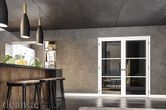 deanta urban camden white tinted glazed internal door kitchen lifestyle