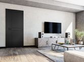 deanta urban dalston black solid internal door living room lifestyle