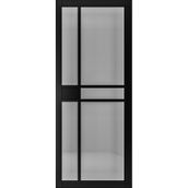 Deanta Dalston Urban Industrial Fully Finished Black Glazed Internal Door 