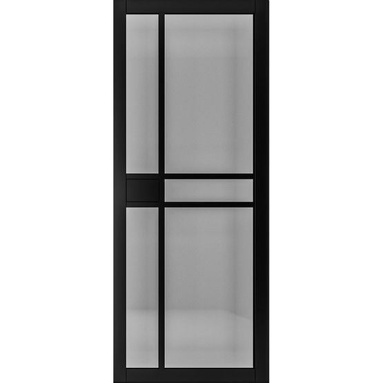 deanta urban dalston black tinted glazed internal door