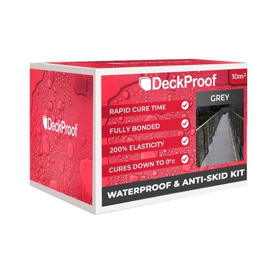 deckproof waterproof and anti skid kit 10m2 grey