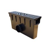 DekDrain EEZEE C250 Channel Drain Silt Box with Basket, Ductile Iron Wave Grating & Locking Bar - 500mm