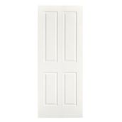 Door Superstore Burrington Victorian 4 Panel White Primed Internal FD30 Fire Door - 1981mm x 762mm (78 inch x 30 inch)