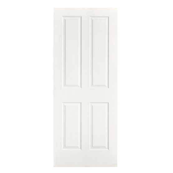 Door Superstore Burrington Victorian 4 Panel White Primed Internal Door on its own