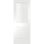 Door Superstore Millbridge Cottage White Primed Clear Glazed Internal Door - 1981mm x 762mm (78 x 30 inch)
