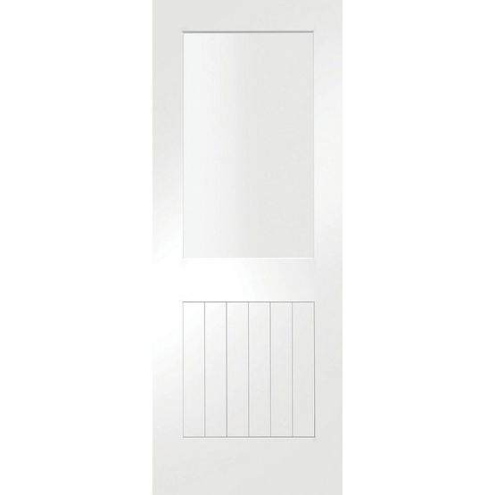 Door Superstore Millbridge Cottage White Primed Clear Glazed Internal Door   1981mm x 762mm (78 x 30 inch)